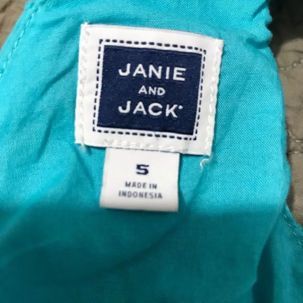 Janie and Jack Turquoise blue sleeveless dress…S81